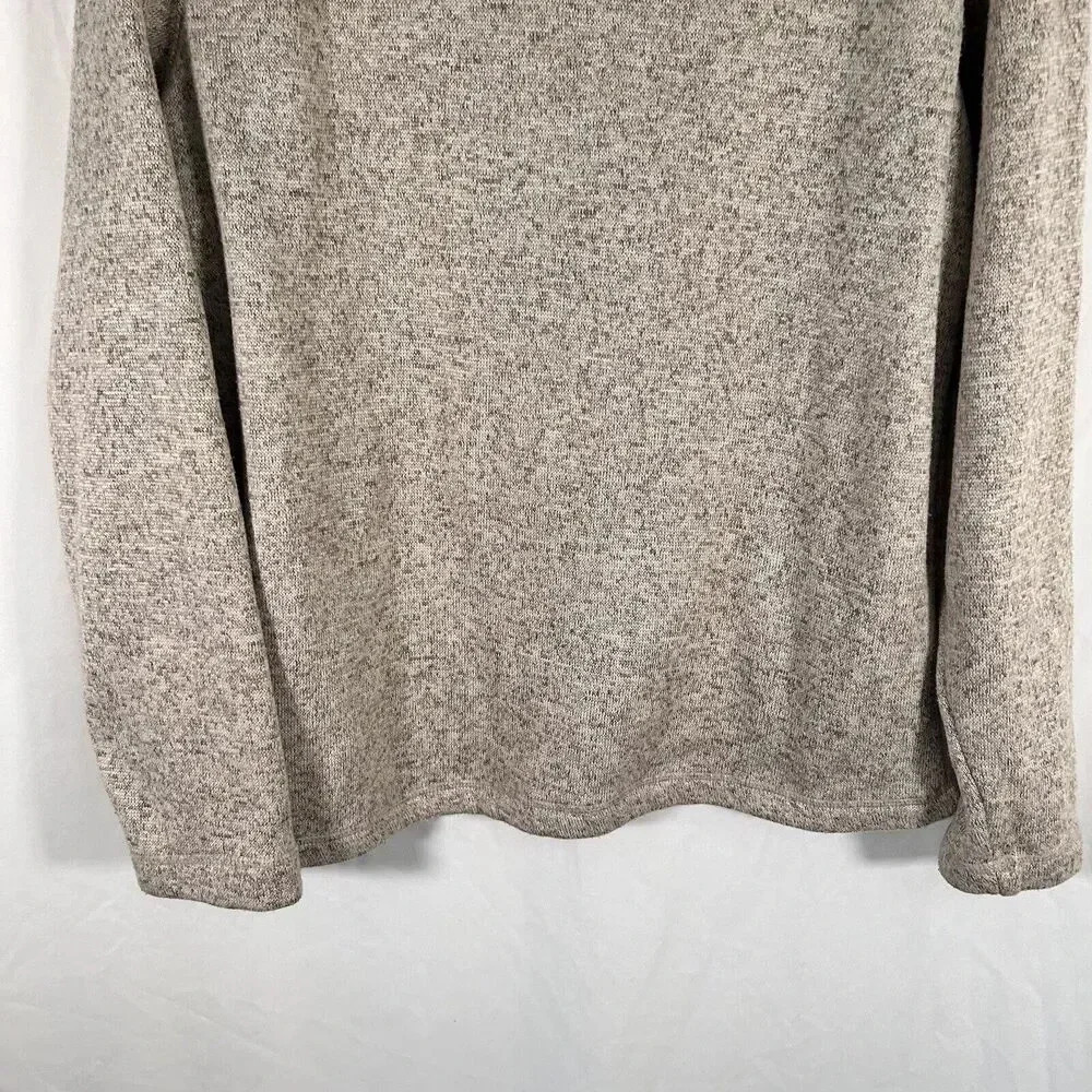 Realtree Sweater Men's Large Brown Grey 1/4 Zip Long Sleeve Polyester Pullover - Picture 3 of 11